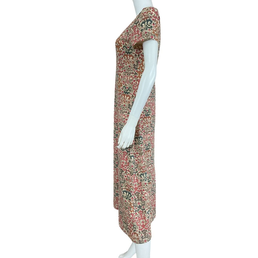 Peruvian Connection Malabar Pima Cotton Dress Size Medium Ethnic Print Midi BOHO - Picture 6 of 12